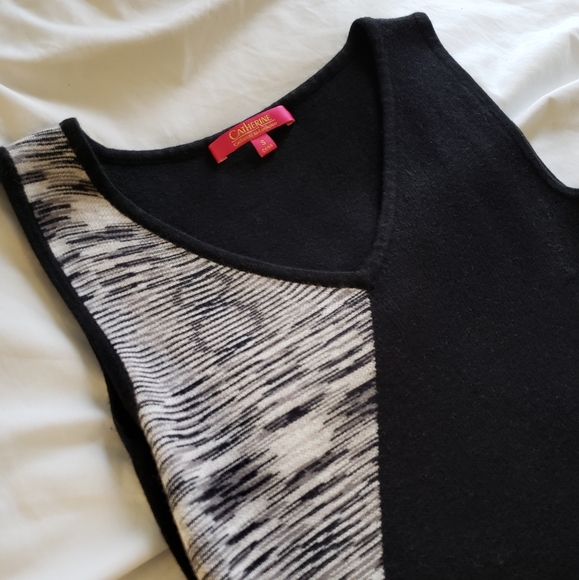 catherine malandrino V-neck colorblock knit dress - Picture 3 of 6